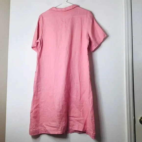 Grae Cove dress women medium pink linen - Picture 6 of 10